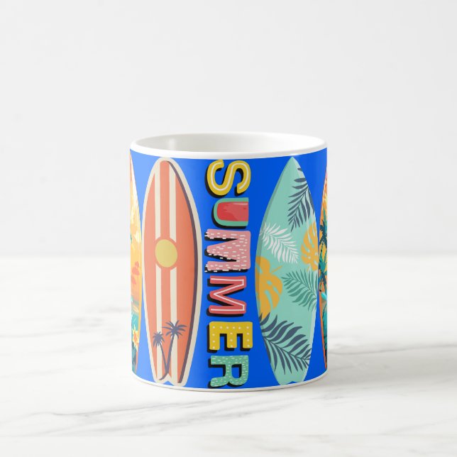 Endless Summer Surfboard Coffee Mug (Center)
