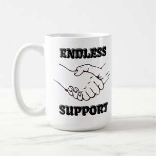 Endless Support – Handshake Symbol of Unity & Trus Coffee Mug