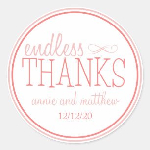 Endless Thanks Labels (Blush / Terra Cotta)