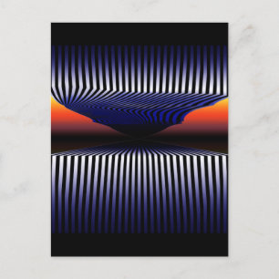endless tunnel 3d optical illusion surrealism postcard