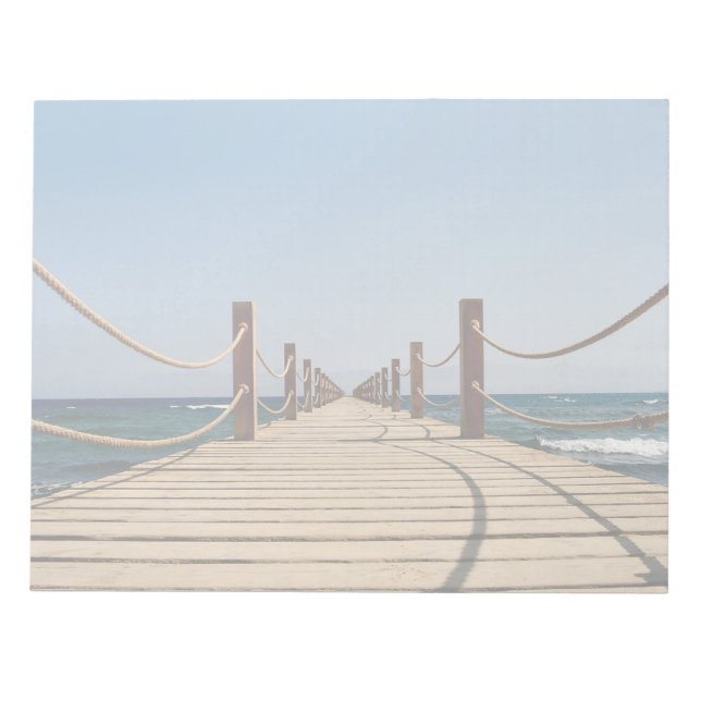 Endless Wooden Bridge to the Ocean Notepad (Front)