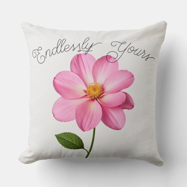 Endlessly Yours Throw Pillow (Front)