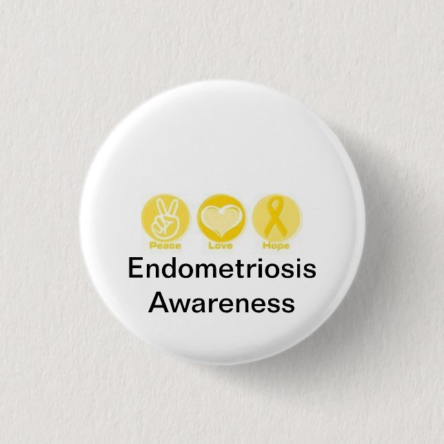 Endo is HELL!! 1 Inch Round Button (Front)