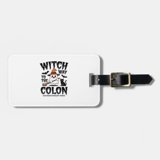 Endo Nurse Halloween Gastrointestinal Nurse Ghost  Luggage Tag (Front Horizontal)