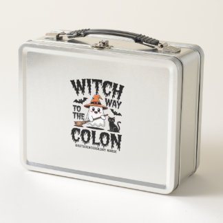 Endo Nurse Halloween Gastrointestinal Nurse Ghost  Metal Lunch Box