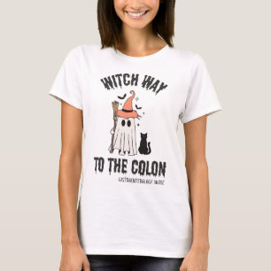 Endo Nurse Halloween Gastrointestinal Nurse Ghost T-Shirt