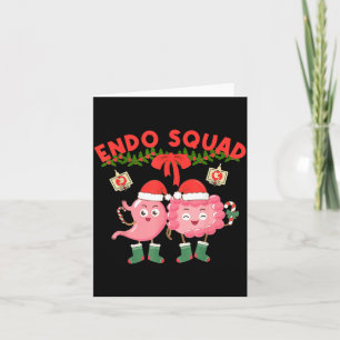 Endo Squad Nurse Stomach Santa Hat Endoscopy Tech  Card