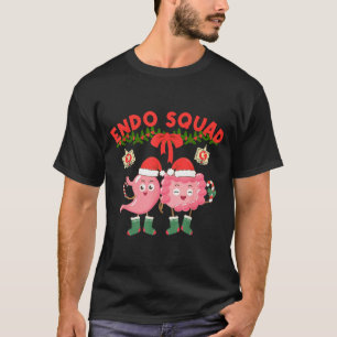 Endo Squad Nurse Stomach Santa Hat Endoscopy Tech  T-Shirt