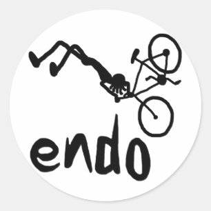 Endo Stick figure Classic Round Sticker