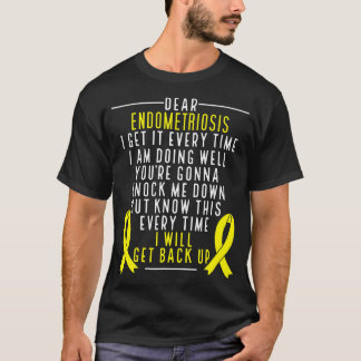Endo Survivor I will get back up Endometriosis Awa T-Shirt