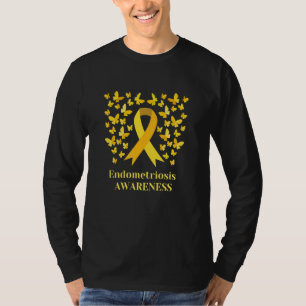 Endo Warrior Endometriosis Awareness With Yellow R T-Shirt