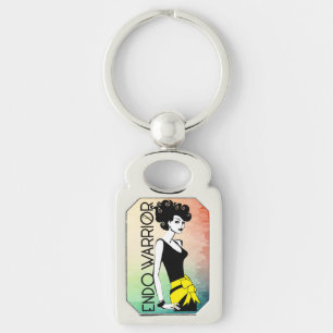 ENDO WARRIOR Rectangle Metal Keychain