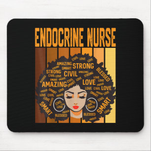 Endocrine Nurse Powerful Black History Month Black Mouse Pad