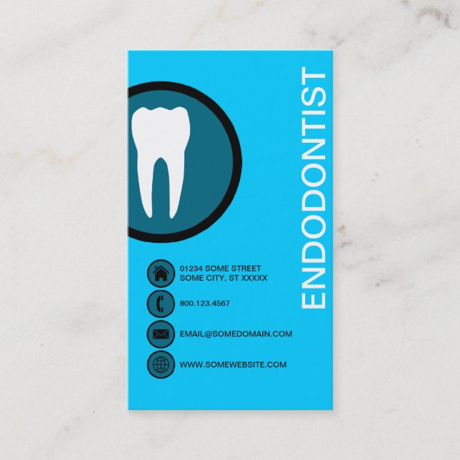 ENDODONTIST bubbles Business Card (Front)