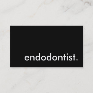 endodontist. (colour customizable) business card