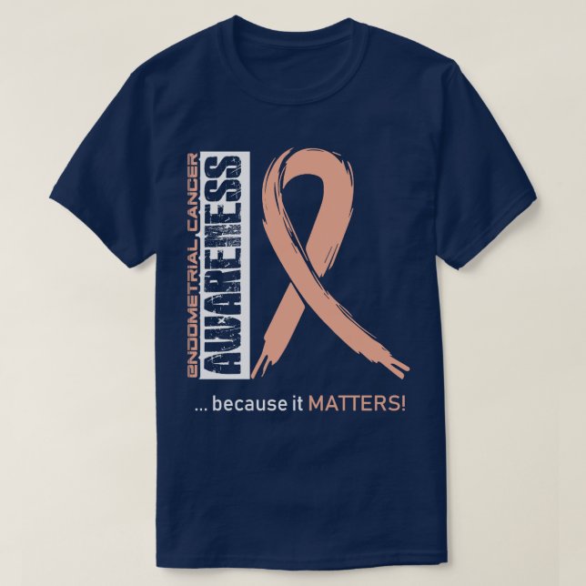 Endometrial Cancer Awareness Because Its Matters I T-Shirt (Design Front)