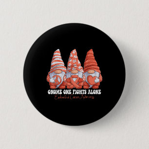 Endometrial Cancer Awareness Month Peach Ribbon Gn 2 Inch Round Button