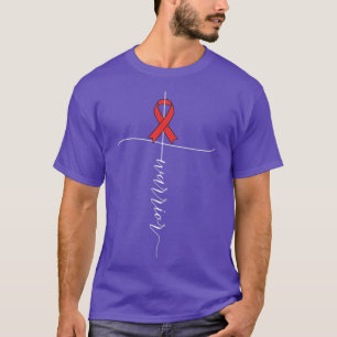 Endometrial Cancer Awareness Warrior Peach Ribbon T-Shirt