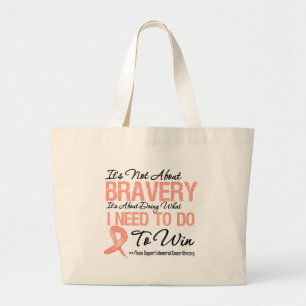 Endometrial Cancer Battle Large Tote Bag