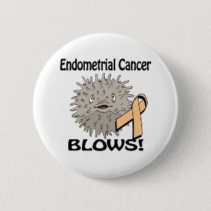 Endometrial Cancer Blows Awareness Design 2 Inch Round Button