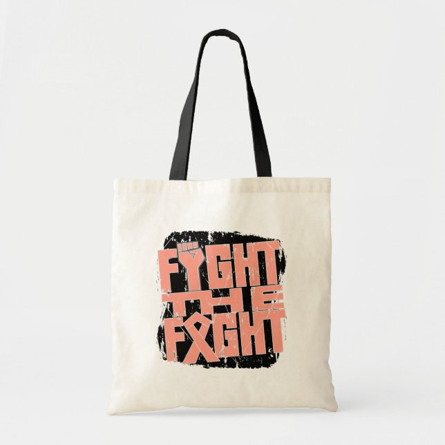 Endometrial Cancer Fight The Fight Tote Bag (Front)