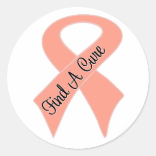 Endometrial Cancer Find a Cure Classic Round Sticker