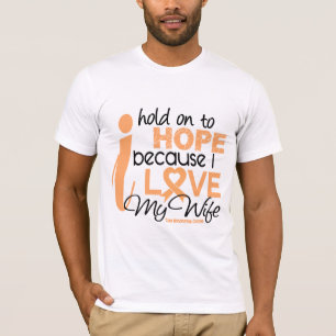 Endometrial Cancer Hold On To Hope For My Wife T-Shirt