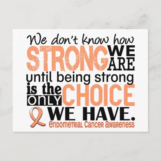 Endometrial Cancer How Strong We Are Postcard (Front)