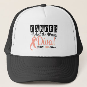 Endometrial  Cancer Picked The Wrong Diva v2 Trucker Hat