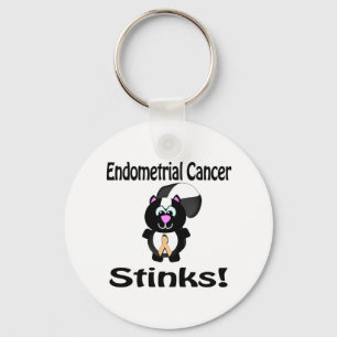 Endometrial Cancer Stinks Skunk Awareness Design Keychain