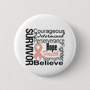Endometrial Cancer Survivor Collage 2 Inch Round Button