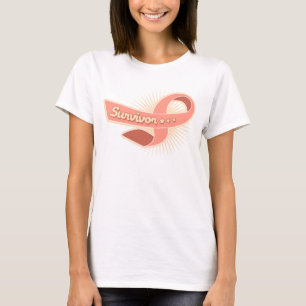 Endometrial Cancer Survivor Ribbon T-Shirt