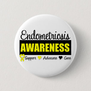 Endometriosis Awareness Badge 2 Inch Round Button