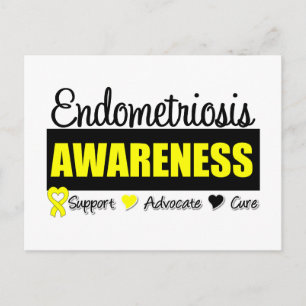 Endometriosis Awareness Badge Postcard