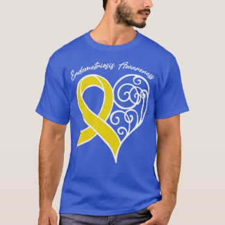 Endometriosis Awareness Heart Ribbon Gift Valentin T-Shirt