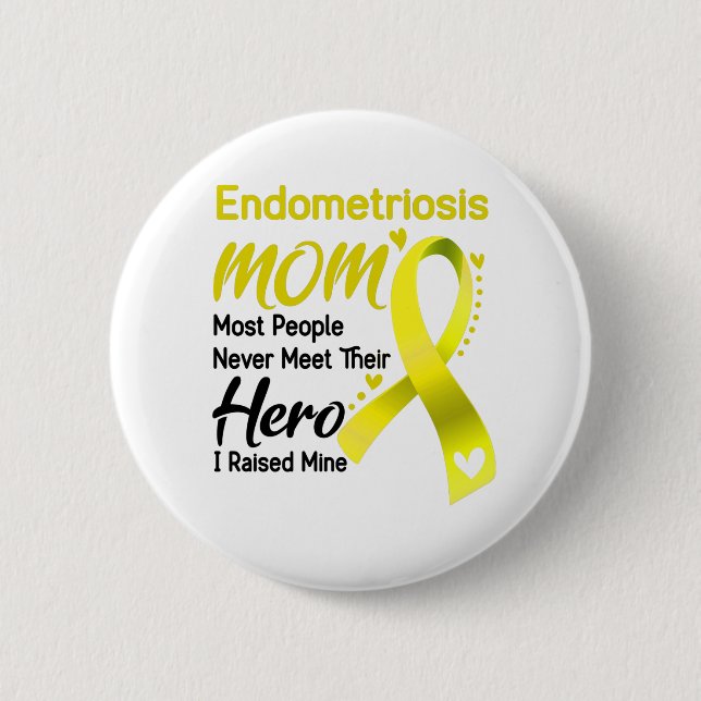 Endometriosis Awareness Month Ribbon Gifts 2 Inch Round Button (Front)