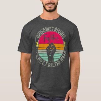 Endometriosis Awareness Retro Fighter Warrior T-Shirt