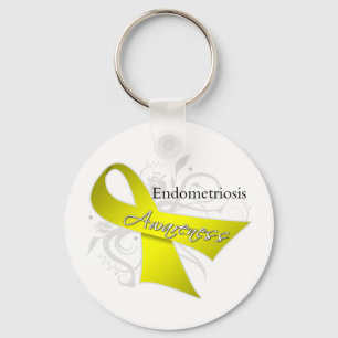 Endometriosis Awareness Ribbon Keychain