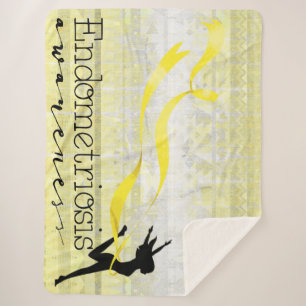 Endometriosis Awareness Sherpa Blanket