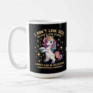 Endometriosis Awareness Strong Unicorn Warrior Coffee Mug