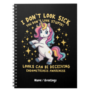Endometriosis Awareness Strong Unicorn Warrior Notebook