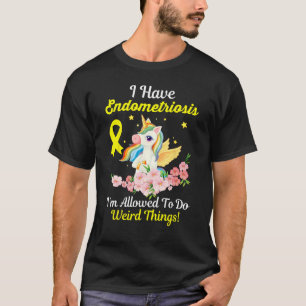 Endometriosis Awareness  Unicorn Yellow Ribbon Sup T-Shirt