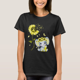 Endometriosis Awareness Yellow Hippie Sunflower El T-Shirt
