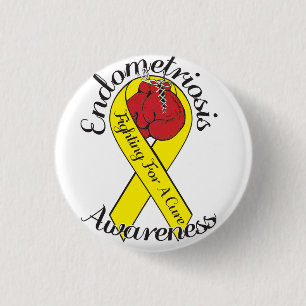 Endometriosis Awarness Small, 1¼ Inch Round Butto 1 Inch Round Button