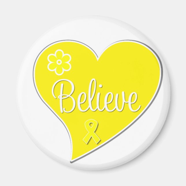 Endometriosis Believe Heart Magnet (Front)