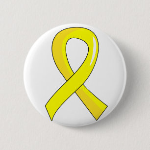 Endometriosis Yellow Ribbon 3 2 Inch Round Button