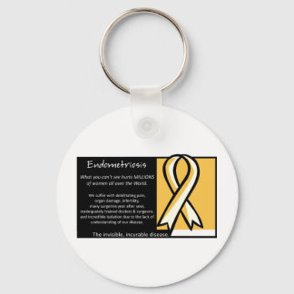 Endometriosis- Yellow Ribbon Keychain