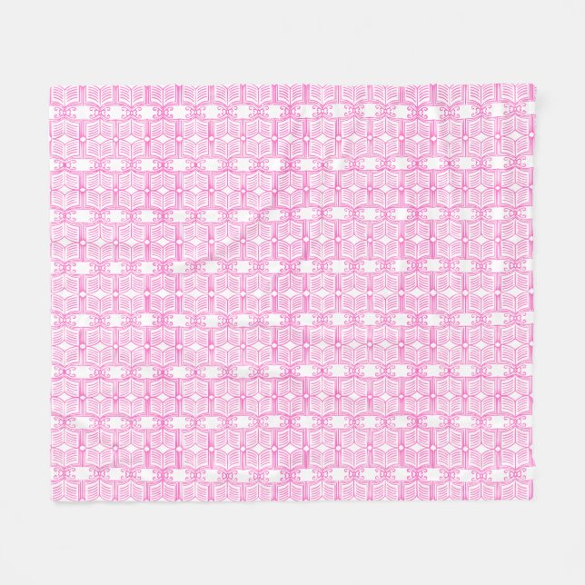 Endpaper Book Pattern  Fleece Blanket (Front (Horizontal))