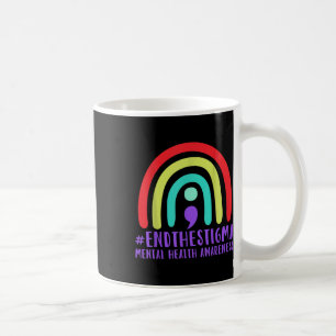 #endthestigma - Mental Health Awareness Semicolon Coffee Mug
