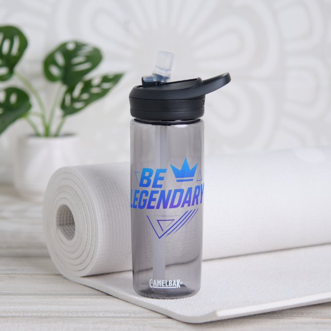 Endurance Is Power - Bouteille d'eau sportive pour (Yoga (pivotée))